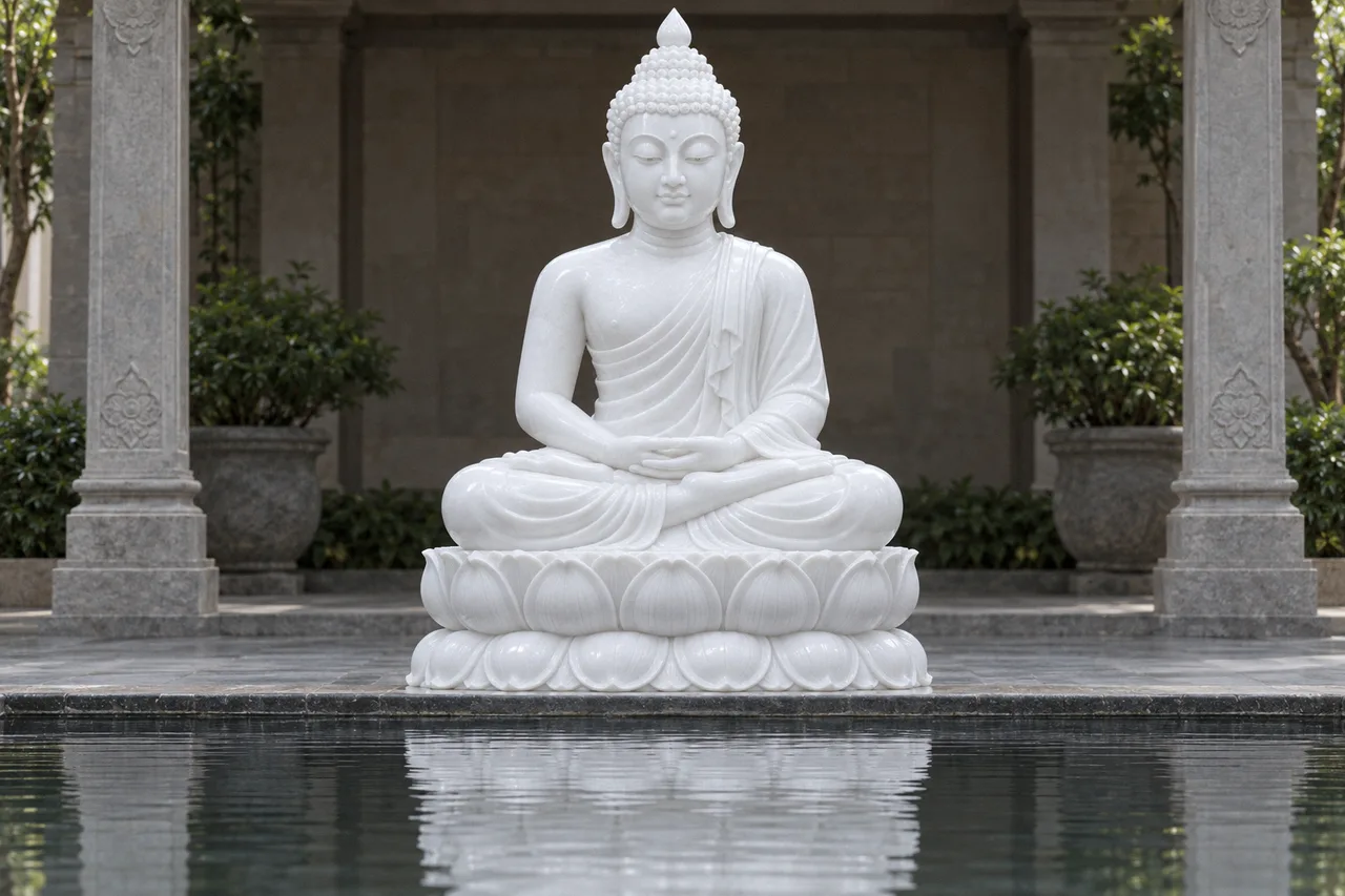 Buddha Statues for Water Features, Made to Order in Marble