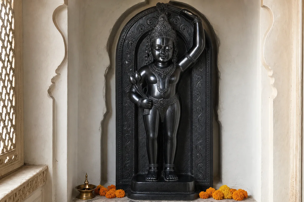 Custom Made Shrinathji Marble Murti — Nathdwara Swaroop