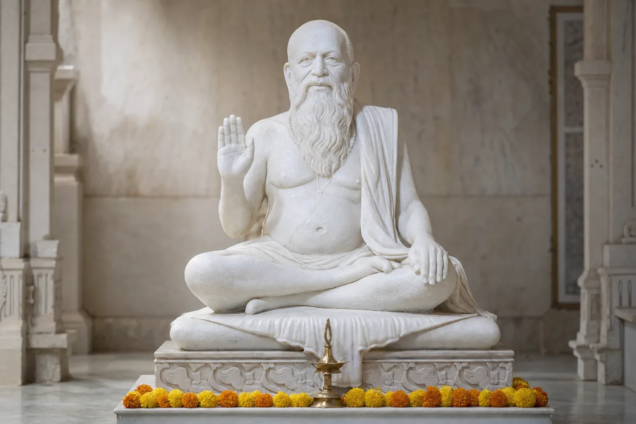 Custom Made Swami Samarth Statues in Marble Stone