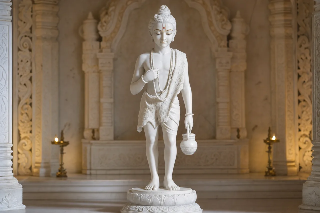Custom Made Swaminarayan Statues in Marble Stone