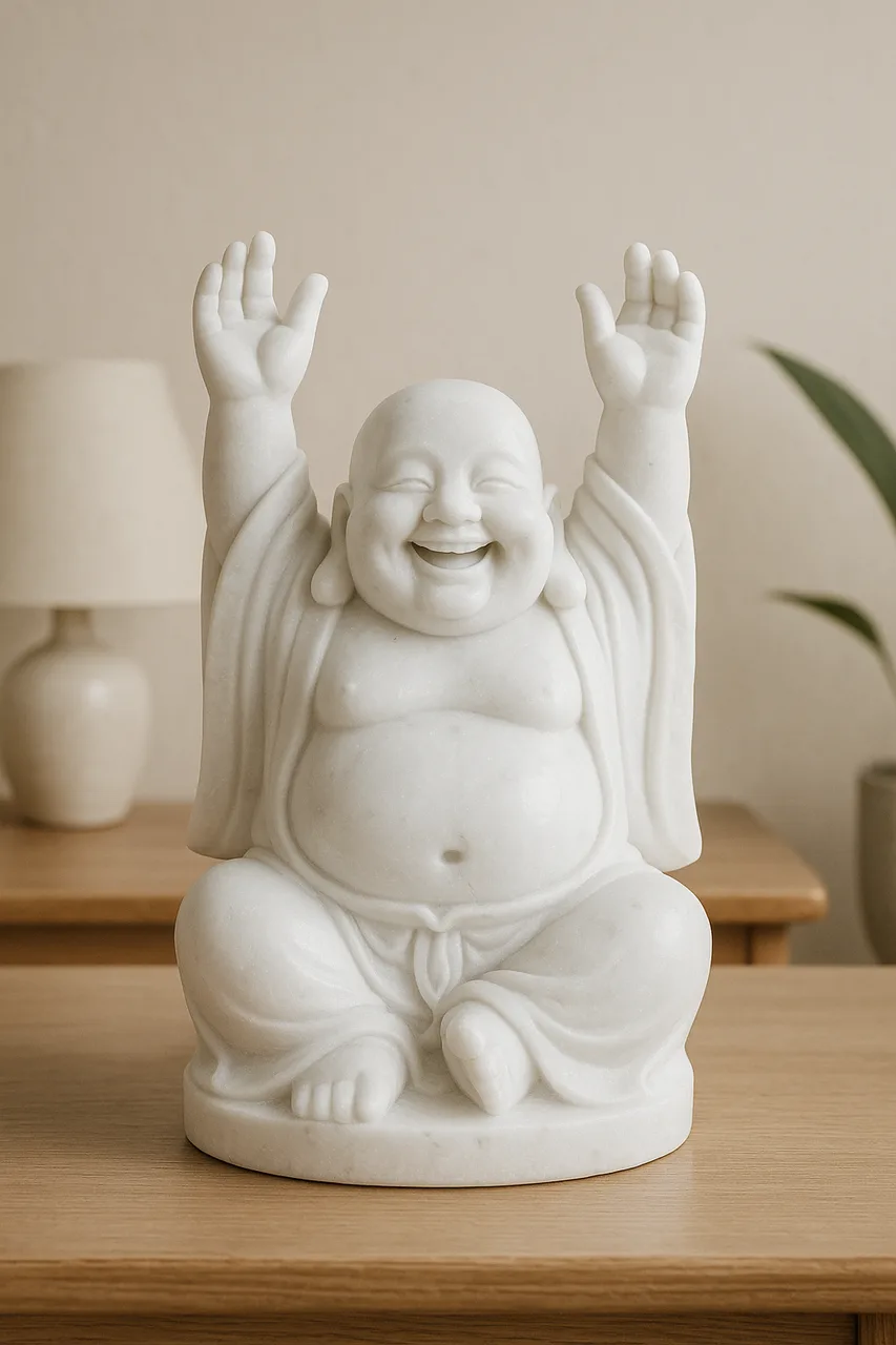Handcrafted Vietnam White Marble Buddha Statue – Blessing