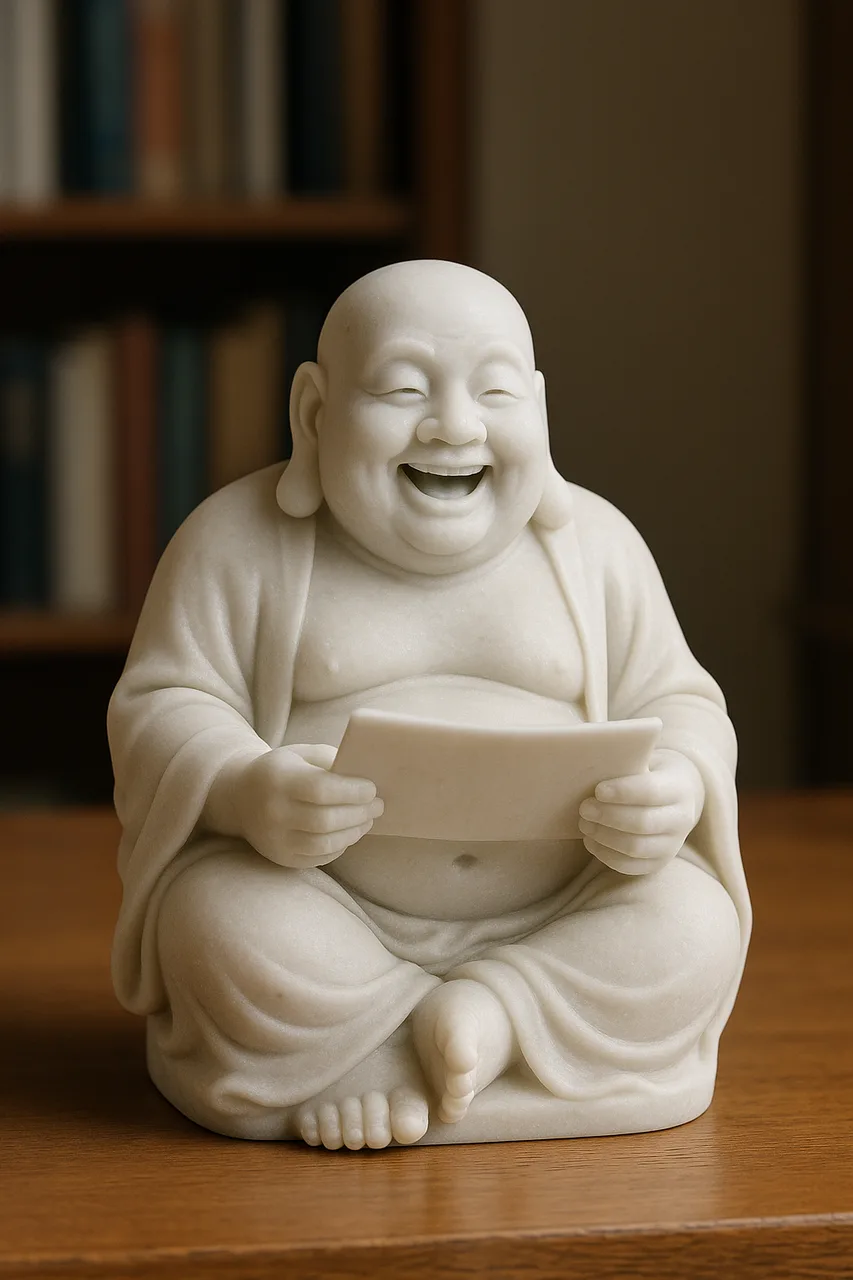 Handcrafted Vietnam White Marble Buddha Statue – Teaching (Scroll), 1.5ft