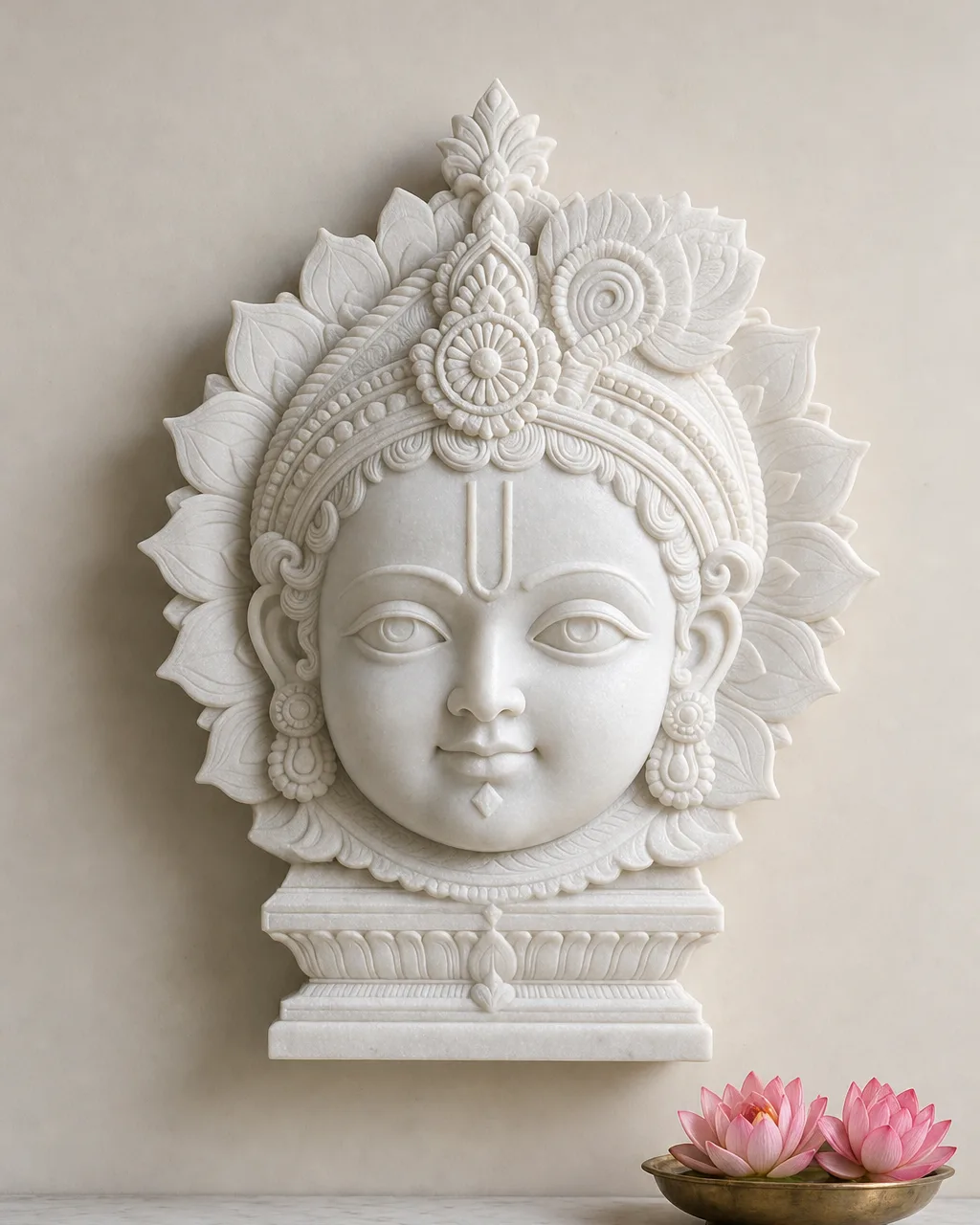 Shrinathji Mukharvind Marble Wall Panel, 18 in